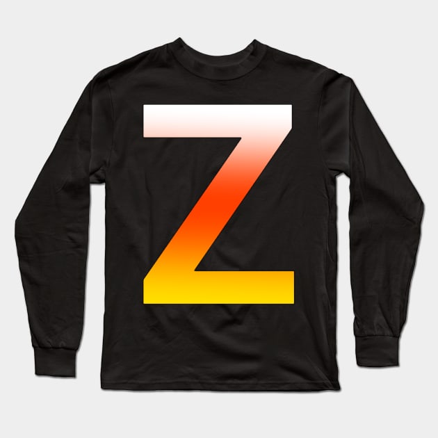 Fire Letter Z Long Sleeve T-Shirt by JennaBunnies